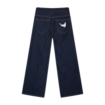 Claseah-Men's Loose Fit Wide Leg Jeans