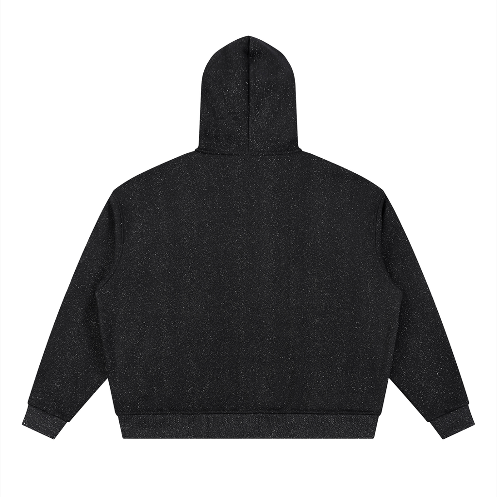 BAIKAL Unisex Sparkles Full Zip Boxy Hoodie