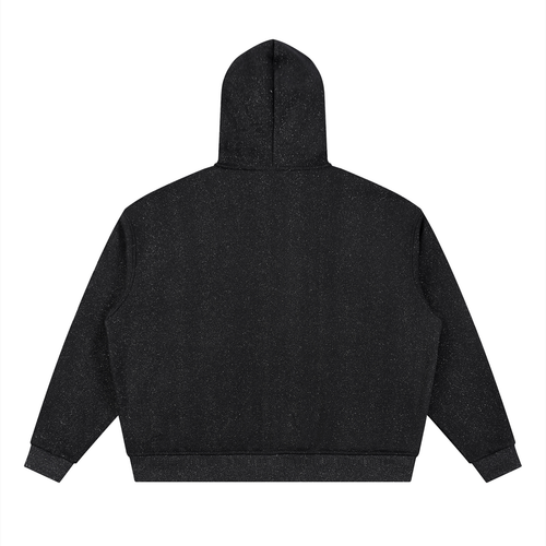 BAIKAL Unisex Sparkles Full Zip Boxy Hoodie