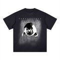 Baikal-Square Patch Monkey Washed T-Shirt